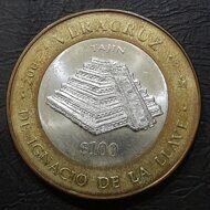 100 песо 2007 год (Веракрус) Мексика.