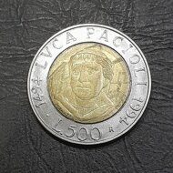 500 лир 1994 год Италия.